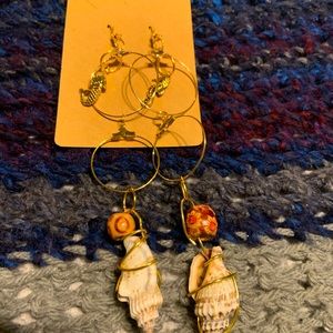 Handmade seashell earrings new